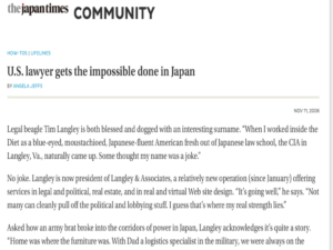 U.S. lawyer gets the impossible done in Japan