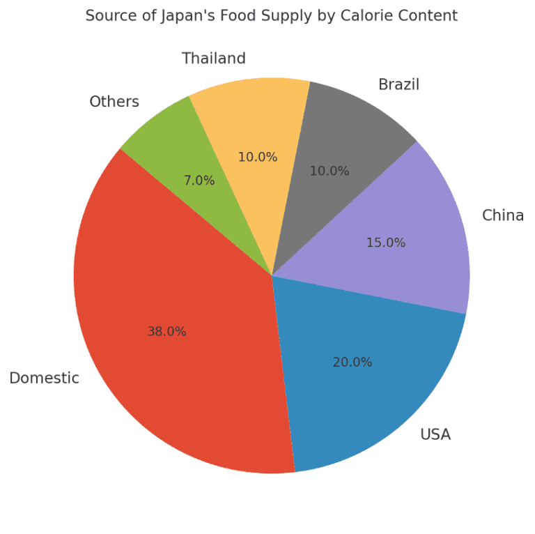 Japan's food supply by calorie content